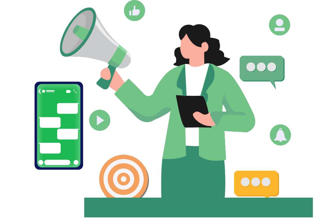 WhatsApp marketing platform illustration